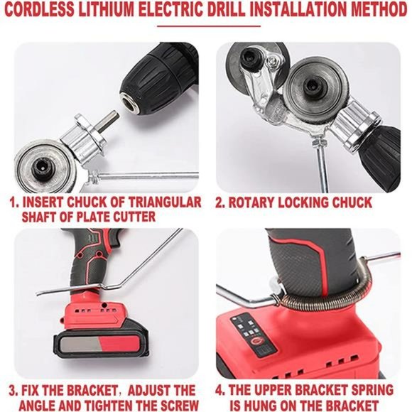 Electric Drill Shears Attachment Cutter Nibbler, Sheet Metal Cutter Drill - Picture 5 of 6